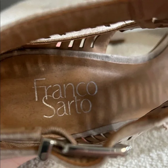Franco Sarto taupe Cutout Block Heels - Picture 2 of 8